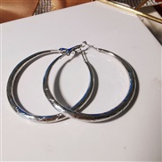 ( Silver)retro circle earrings occidental style exaggerating Metal circle wind fashion personality woman earrings arring