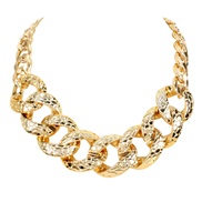 ( Gold)occidental style creative retro Alloy necklace   brief gold chain women clavicle