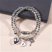 silver bracelet woman  coin  cat elephant pendant