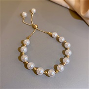 ( Bracelet Gold)Korea brief wind tassel Pearl bracelet temperament all-Purpose fashion woman