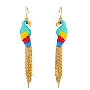 ( blue) big occidental style earrings fashion earrings creative color tassel samll earrings