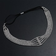 ( Silver)occidental style fashion all-Purpose lady elasticity multilayer tassel diamond belt   head