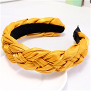( yellow) Korean girl student Cloth twisted eadband width temperament occidental style wind