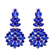 ( blue)exaggerating arring occidental style fashion personality brief geometry ear stud fully-jewelled diamond earrings 
