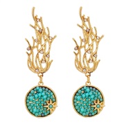 ( green)ins wind Korean style diamond ear stud Korea geometry earrings lady occidental style Street Snap
