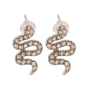( Silver) Korea big brief personality fashion temperament samll snake ear stud earrings