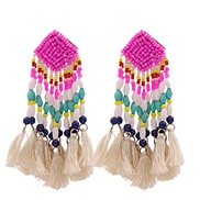 ( Color)ethnic style tassel earrings occidental style exaggerating arring fashion long style earring lady