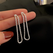 ( Silver needle  Silver)silver Korea fashion earrings long style tassel temperament arring woman