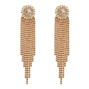 ( Gold)occidental style personality retro earrings  women wind long style fashion temperament tassel earring earring