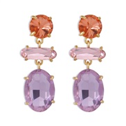occidental style diamond earring  temperament adies adies wind ear stud exaggerating color more surface earrings
