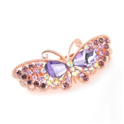 (purple)summer occidental style Alloy diamond Acrylic butterfly hair clip woman