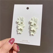 ( Silver needle white)silver Korea personality creative flowers earrings sweet earring temperament arring woman