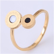 Korea fashion concise Rome digit stainless steel concise accessories temperament ring