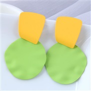 occidental style fashion Metal color all-Purpose geometry Modeling temperament exaggerating ear stud