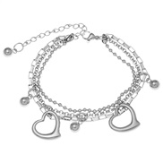 Korea fashion concise stainless steel concise love personality temperament bracelet