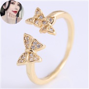 fine Korean style fashion sweetOL concise mosaic personality opening woman ring