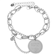 Korea fashion concise stainless steel concise personality temperament bracelet