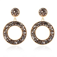 (   ) retro diamond Round earring   occidental style personality fashion women earrings arring F