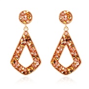 (   )occidental style Alloy geometry earrings earring  fashion personality diamond earring woman F
