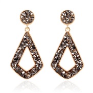 (   )occidental style Alloy geometry earrings earring  fashion personality diamond earring woman F