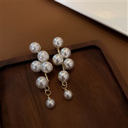 ( Gold)silver Pearl earrings Korea big fashion personality brief earring temperament Earring