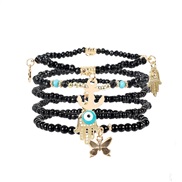 (   ) personality occidental style wind butterfly bracelet  Bohemian style beads woman F