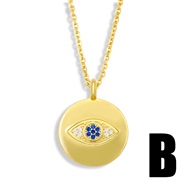 (B) fashionns wind eyes pendant girl student necklace clavicle chainnku