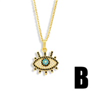 (B) occidental style tassel eyes pendant diamond women fashion personality eyes necklacenku