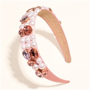 ( Pink)occidental style diamond eadband palace retro style Pearl eadband brief fashion widthins woman