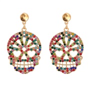 ( Color) occidental style arring diamond geometry ethnic style ear stud