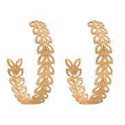 (  GD) occidental style earrings  temperament Alloy snowflake geometry elegant retro gold ear stud
