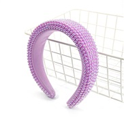 (purplePearl )occidental style Pearl eadband  brilliant fully-jewelled width eadband  fashion candy colors