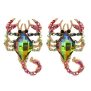 ( Color) occidental style Earring ethnic style color personality diamond ear stud