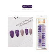(  dull polishgrey purple glue style) frostng removable ear  nail  pantng fake  nail s pcs aterproof Stcker