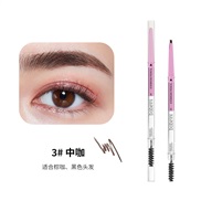 ( 3 ) transparent Double head eyebrow pencl three-dmenso nail  trangle eyebrow pencl aterproof color