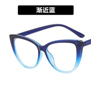 ( Gradual change blue )three cat Eyeglass frame occdental stylens woman
