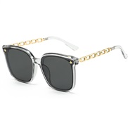 ( gray  frame  Black grey  Lens ) occdental style square sunglass trend man womanns ant-ultravolet Sunglasses