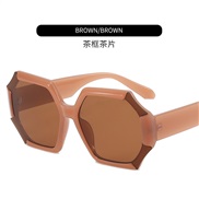 ( tea  frame  tea  Lens )occdental style fashon polygon Sunglasses  sunglassns man style trend sunglass