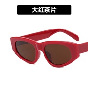 ( red  tea  Lens )three cat sunglass samll style sunglass Sunglasses