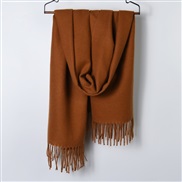 (200*70CM)( Caramel color )Autumn and Winter pure color scarf Japan and Korea sweet wind imitate sheep velvet scarf wom