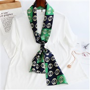 (14-150)(  green) long print scarves woman spring autumn fashion samll neckerchief belt scarf