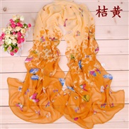 (160cm)( yellow)Colorful samll woman print Chiffon long scarves  spring summer style print scarf samll