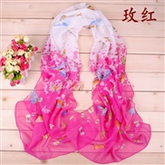 (160cm)( rose Red)Colorful samll woman print Chiffon long scarves  spring summer style print scarf samll