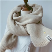 (  Beige) scarf woman autumn Winter thick samll wind student Korean style knittingins woman woolen Collar
