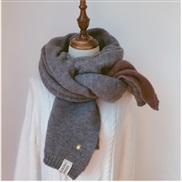 (200cm)(  Dark grey) scarf woman autumn Winter thick samll wind student Korean style knittingins woman woolen Collar