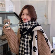 ( black)Korean style all-Purpose woolen scarf woman autumn Winter warm student woman sweet lovely Double surface cartoo