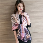 (190*90)( purple  Pink)Korean style spring summer print silk mulberry silk scarves Sunscreen shawl lady scarf