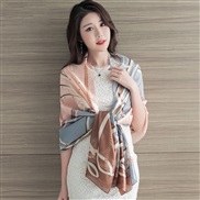 (190*90)( blue )Korean style spring summer print silk mulberry silk scarves Sunscreen shawl lady scarf
