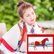 (190*90)( red)Korean style spring summer print silk mulberry silk scarves Sunscreen shawl lady scarf