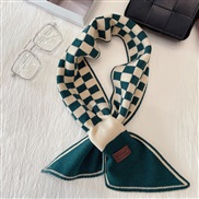 (97cm)( green)Korea big scarf style knitting woolen samll scarf warm Collar student scarf woman